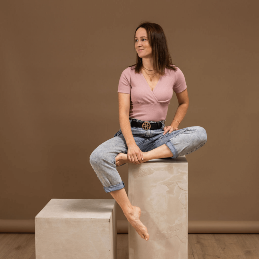 Majica za dojenje / rebrast bombaž / dusty pink / klasična - Image 3