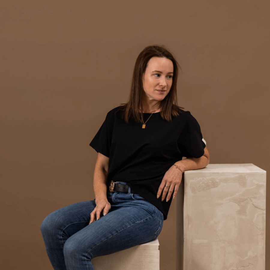 Oversized t-shirt / gladek bombaž / black - Image 3