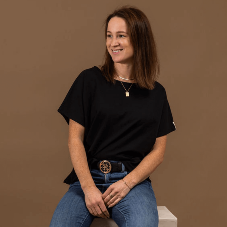 Oversized t-shirt / gladek bombaž / black - Image 4